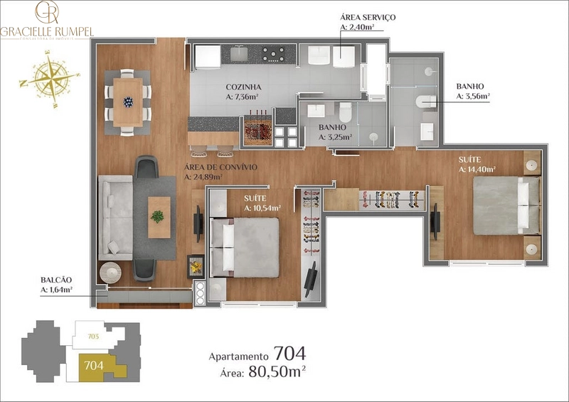 Apartamento de 2 suítes na Borges de Medeiros em Gramado!: 4ª foto da galeria de imagens do imóvel