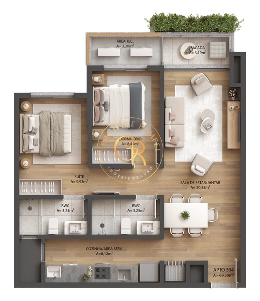 Apartamento com 02 suítes em Gramado na Planta: 13ª foto da galeria de imagens do imóvel