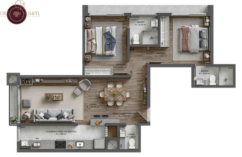 Apartamento de 2 Suítes na Avenida Central em Gramado!: 18ª foto da galeria de imagens do imóvel