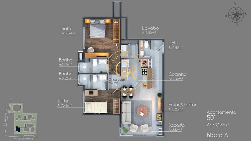 Apartamento na Planta de 02 dormitórios no Centro em Canela: 15ª foto da galeria de imagens do imóvel