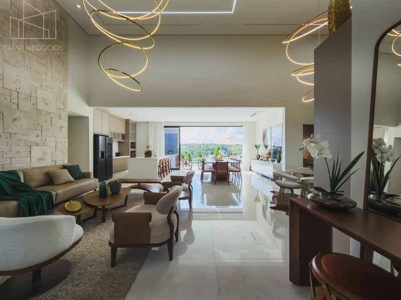 Casa térrea a venda com 4 suítes, fundos para campo de golfe em Condomínio - Indaiatuba SP: 8ª foto da galeria de imagens do imóvel