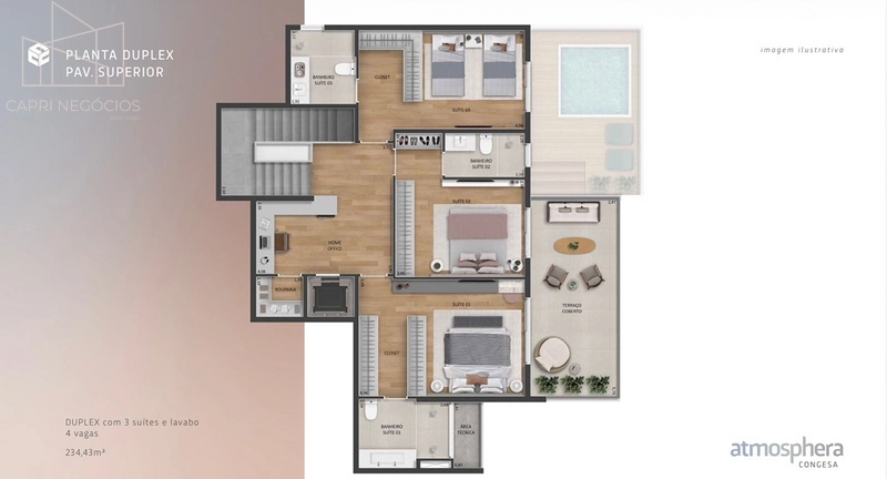 Cobertura Atmosfera a venda - COngesa -- Indaiatuba: 28ª foto da galeria de imagens do imóvel