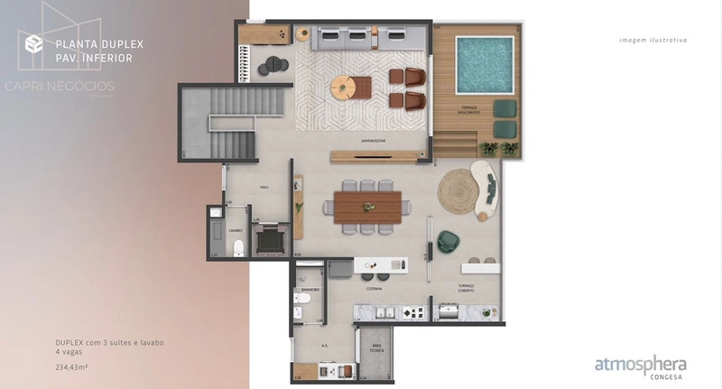 Cobertura Atmosfera a venda - COngesa -- Indaiatuba: 29ª foto da galeria de imagens do imóvel