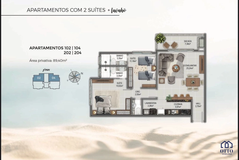 Apartamento 02 suítes, apenas 20 passos da Praia da Cachoeira!: 21ª foto da galeria de imagens do imóvel