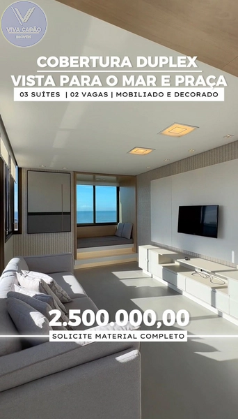 COBERTURA DUPLEX  VISTA ETERNA DO MAR FRENTE PARA PRAÇA: 17ª foto da galeria de imagens do imóvel