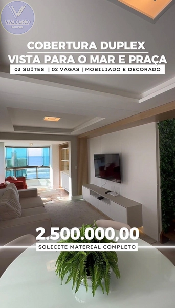 COBERTURA DUPLEX  VISTA ETERNA DO MAR FRENTE PARA PRAÇA: 7ª foto da galeria de imagens do imóvel