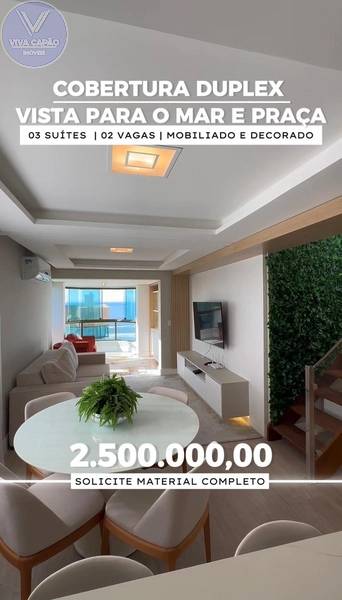 COBERTURA DUPLEX  VISTA ETERNA DO MAR FRENTE PARA PRAÇA: 1ª foto da galeria de imagens do imóvel