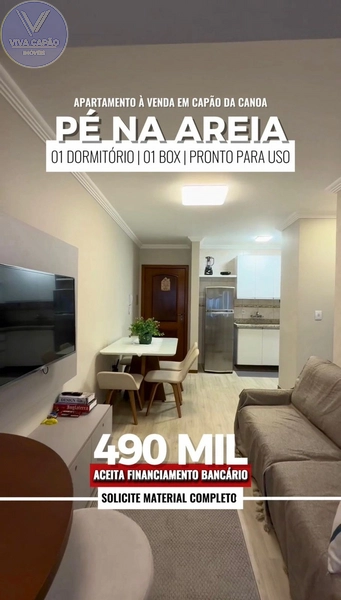 APARTAMENTO À VENDA! PÉ NA AREIA, BEM LOCALIZADO NA BEIRA MAR DE CAPÃO: 4ª foto da galeria de imagens do imóvel