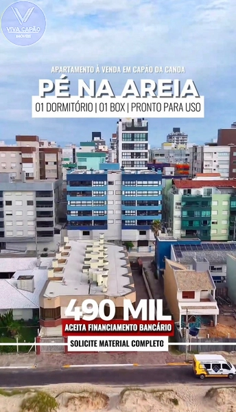 APARTAMENTO À VENDA! PÉ NA AREIA, BEM LOCALIZADO NA BEIRA MAR DE CAPÃO: 2ª foto da galeria de imagens do imóvel