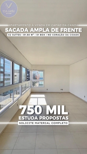 APARTAMENTO À VENDA SACADA DE FRENTE EM CAPÃO DA CANOA!: 5ª foto da galeria de imagens do imóvel