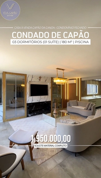 CASA À VENDA CONDOMÍNIO CONDADO DE CAPÃO !: 3ª foto da galeria de imagens do imóvel