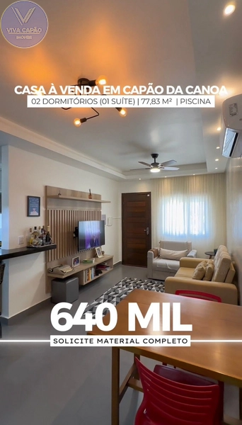 CASA COM PISCINA E ÁREA GOURMET À VENDA EM CAPÃO DA CANOA: 11ª foto da galeria de imagens do imóvel