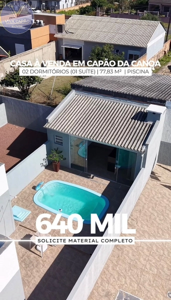CASA COM PISCINA E ÁREA GOURMET À VENDA EM CAPÃO DA CANOA: 6ª foto da galeria de imagens do imóvel