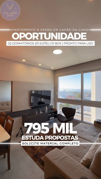 APARTAMENTO À VENDA EM CAPÃO DA CANOA: 2ª foto da galeria de imagens do imóvel