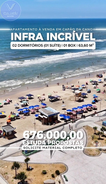 APARTAMENTO À VENDA EM CAPÃO DA CANOA - COM INFRA COMPLETA: 2ª foto da galeria de imagens do imóvel