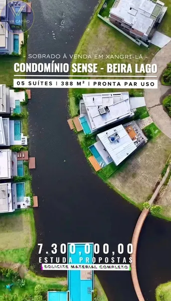CONDOMÍNIO SENSE - SOBRADO BEIRA LAGO À VENDA COM DECKE JUNTO AO LAGO: 11ª foto da galeria de imagens do imóvel