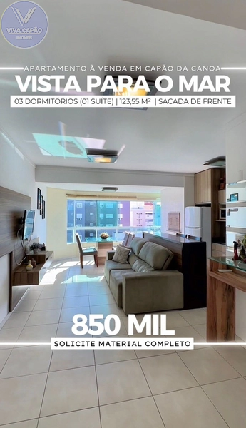 CAPÃO DA CANOA: APTO ENSOLARADO - VISTA MAR E SERRA, ÓTIMA LOCALIZAÇÃO: 8ª foto da galeria de imagens do imóvel