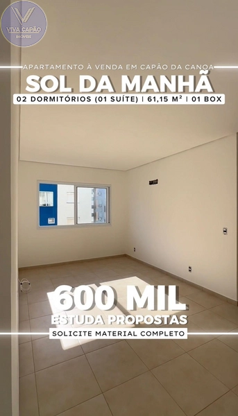 APARTAMENTO À VENDA  2 DORMITORIOS LATERAL LESTE E NORTE EM CAPÃO: 4ª foto da galeria de imagens do imóvel