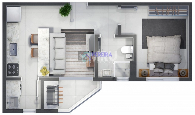 Apartamento na planta no Residencial Vivant: 8ª foto da galeria de imagens do imóvel