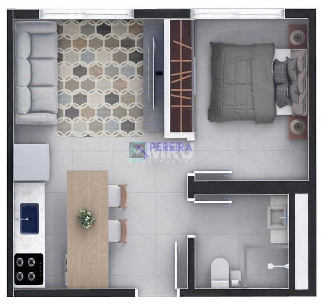 Apartamento na planta no Residencial Vivant: 11ª foto da galeria de imagens do imóvel