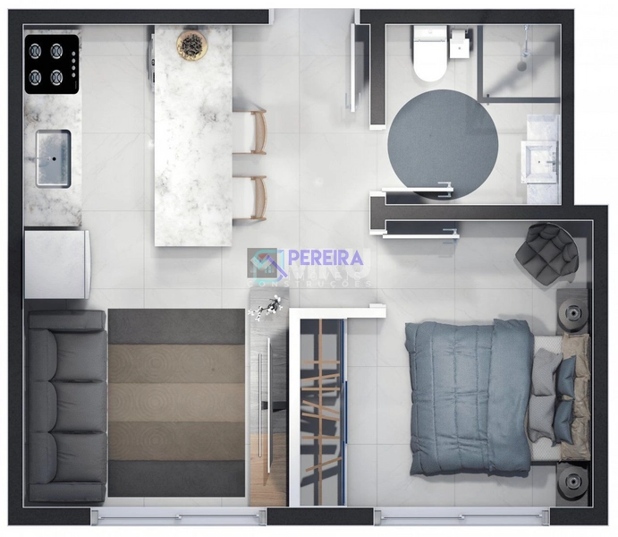 Apartamento na planta no Residencial Vivant: 12ª foto da galeria de imagens do imóvel
