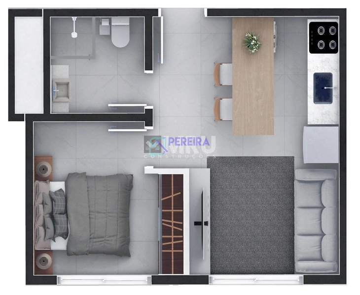 Apartamento na planta no Residencial Vivant: 10ª foto da galeria de imagens do imóvel