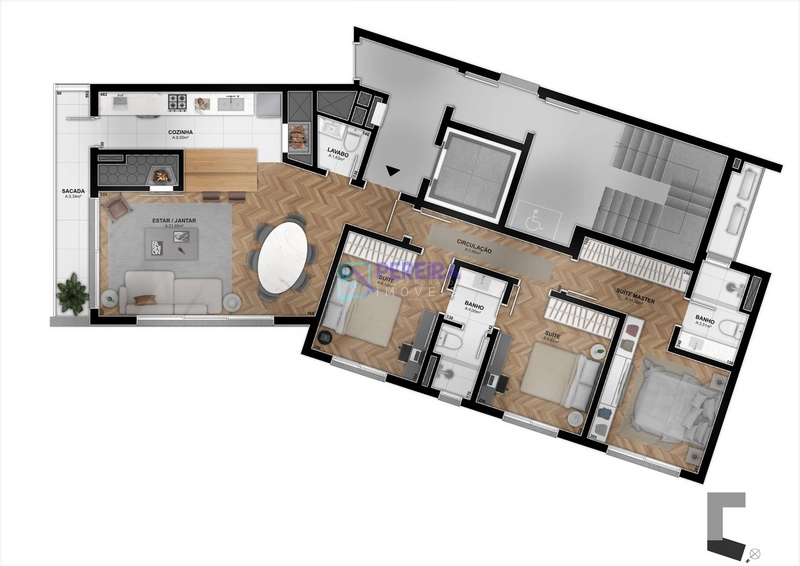 Apartamento na planta no Edifício Aires de Plaza - Parque Una: 21ª foto da galeria de imagens do imóvel