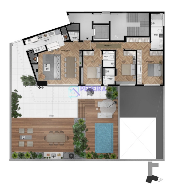 Apartamento na planta no Edifício Aires de Plaza - Parque Una: 23ª foto da galeria de imagens do imóvel