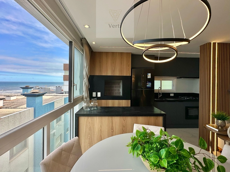 APARTAMENTO COM VISTA PARA O MAR E SACADA COM CHURRASQUEIRA : 6ª foto da galeria de imagens do imóvel