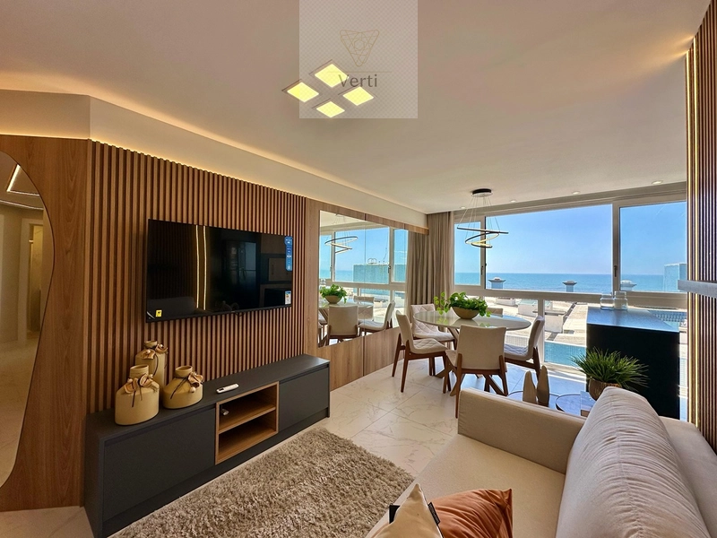 APARTAMENTO COM VISTA PARA O MAR E SACADA COM CHURRASQUEIRA : 3ª foto da galeria de imagens do imóvel