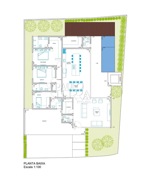 Casa térrea de 230 m² em construção no Cyrela Landscape Taubaté | 3 suítes, escritório, piscina e área gourmet: 7ª foto da galeria de imagens do imóvel