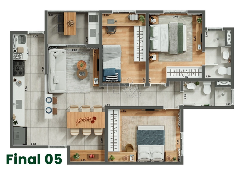 Apartamento na planta à venda em Taubaté | Reserva do Bosque | 3 dormitórios com suíte e varanda gourmet: 23ª foto da galeria de imagens do imóvel