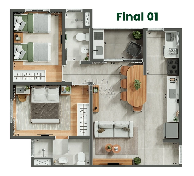 Apartamento na planta à venda em Taubaté | Reserva do Bosque | 3 dormitórios com suíte e varanda gourmet: 21ª foto da galeria de imagens do imóvel