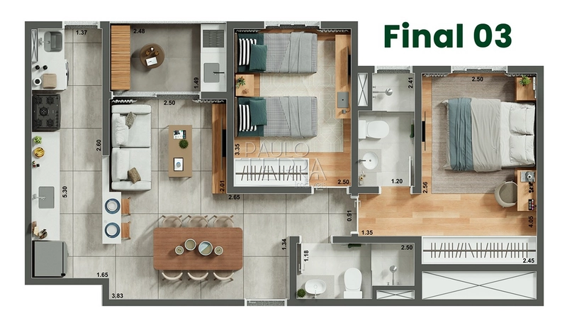 Apartamento na planta à venda em Taubaté | Reserva do Bosque | 3 dormitórios com suíte e varanda gourmet: 22ª foto da galeria de imagens do imóvel