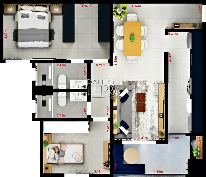 Apartamento novo com 2 dormitórios (1suíte) e sacada com churrasqueira: 8ª foto da galeria de imagens do imóvel