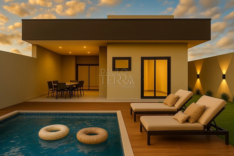 Casa térrea com escritório, 3 quartos e piscina no Condomínio Tecoara: 5ª foto da galeria de imagens do imóvel