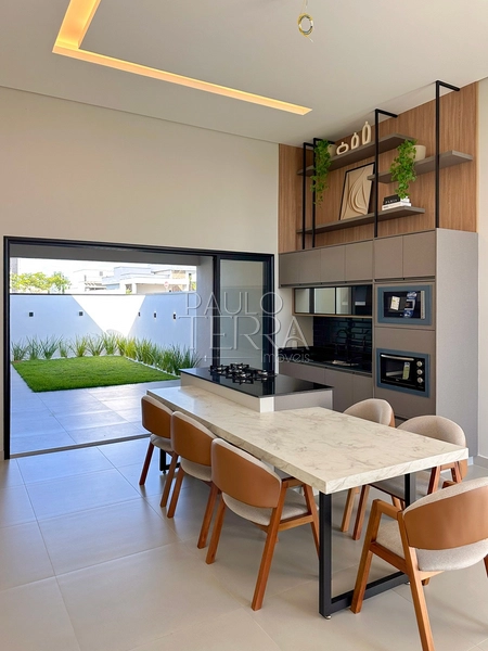 Casa térrea moderna à venda em Tremembé no Condomínio Pérola do Vale | 3 Suítes, Área Gourmet, Escritório, Quintal e Planejados: 1ª foto da galeria de imagens do imóvel
