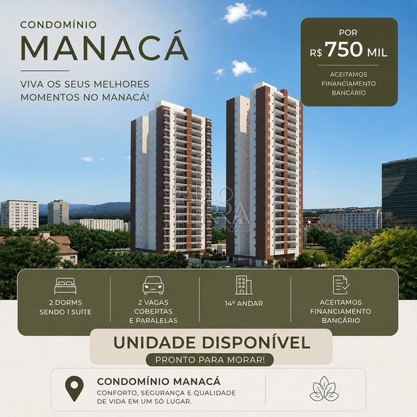 Apartamento à venda no Condomínio Manacá em Taubaté | Andar alto, 2 dormitórios (1 suíte), sacada gourmet e 2 vagas cobertas: 17ª foto da galeria de imagens do imóvel
