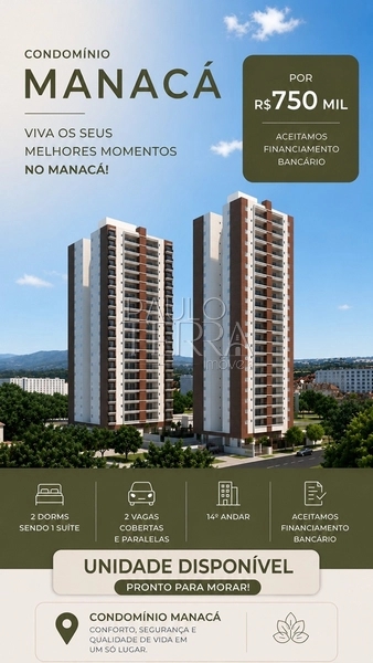 Apartamento à venda no Condomínio Manacá em Taubaté | Andar alto, 2 dormitórios (1 suíte), sacada gourmet e 2 vagas cobertas: 19ª foto da galeria de imagens do imóvel