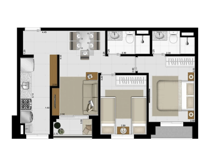 Apartamento à Venda no Residencial Attuale | Araraquara: 19ª foto da galeria de imagens do imóvel