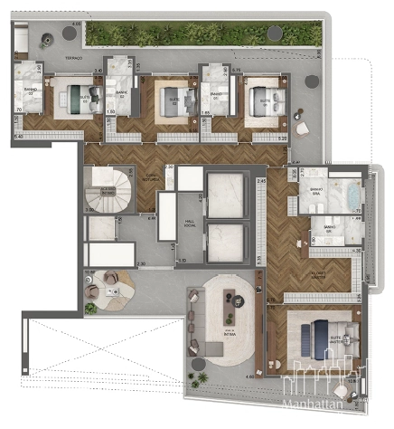 Apartamento 4 dormitórios no Jardim Guedala: 16ª foto da galeria de imagens do imóvel