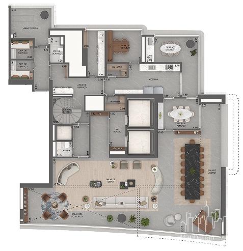 Apartamento 4 dormitórios no Jardim Guedala: 15ª foto da galeria de imagens do imóvel