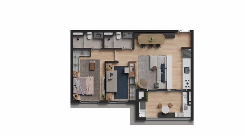 Apartamento 2 dormitórios na Vila Mariana: 9ª foto da galeria de imagens do imóvel