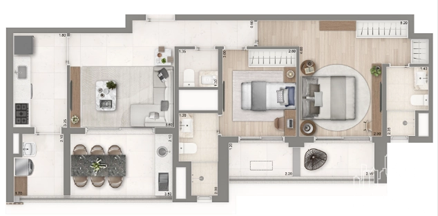 Apartamento 2 dormitórios na Vila Mariana: 12ª foto da galeria de imagens do imóvel