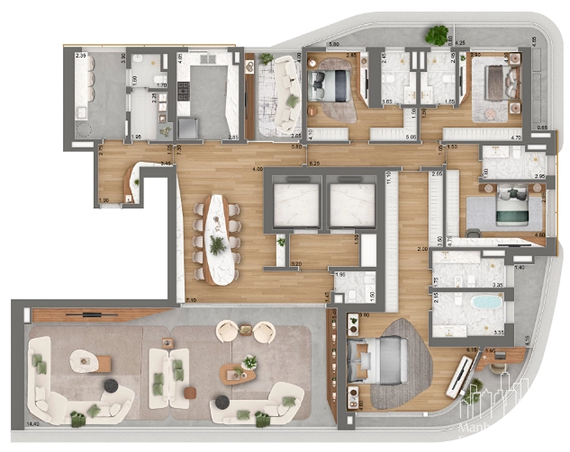Apartamento 4 dormitórios no Jardim Europa: 14ª foto da galeria de imagens do imóvel