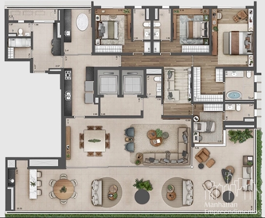 Apartamento 4 dormitórios no Vila Madalena: 16ª foto da galeria de imagens do imóvel