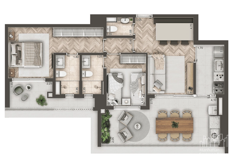 Apartamento 2 dormitórios no Brooklin: 19ª foto da galeria de imagens do imóvel