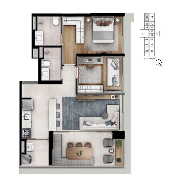 Apartamento 2 dormitórios na Chácara Santo Antônio: 25ª foto da galeria de imagens do imóvel