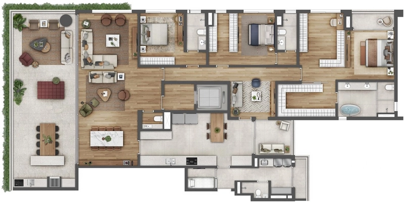Apartamento 3 dormitórios no Jardins: 21ª foto da galeria de imagens do imóvel