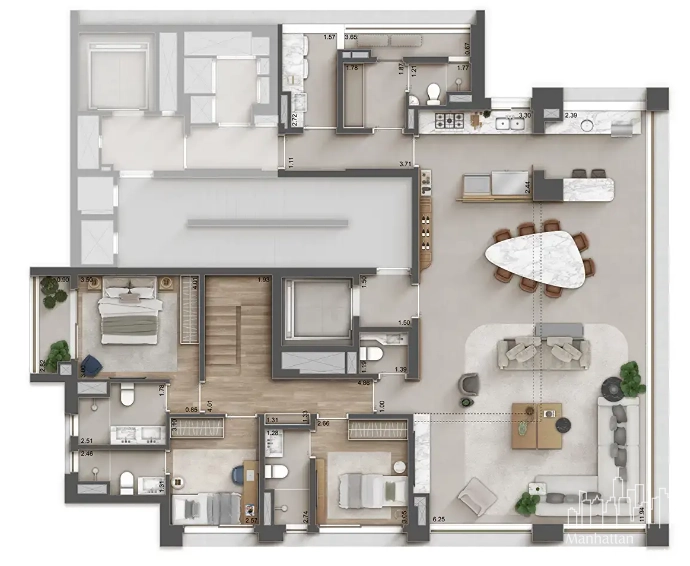 Apartamento 4 dormitórios no Jardins: 23ª foto da galeria de imagens do imóvel